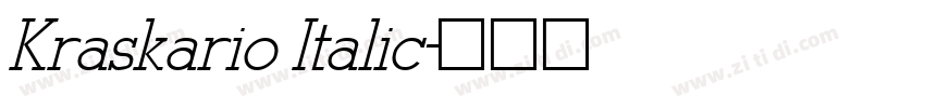 Kraskario Italic字体转换